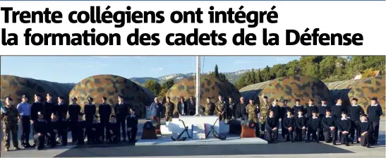  ?? (Photo P. F.) ?? La promotion des cadets de la Défense d’Ollioules comprend des collégiens de La Seyne, Six-Fours, Ollioules, Saint-Cyr, Le Beausset et Le Castellet.