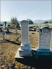  ?? LUCY LLEWELLYN BYARD FOR THE RECORD-BEE ?? Tombstone of Civil War veteran Jacob Fickes will be honored with a wreath from Wreaths Across America on Dec. 19 at 9 a.m.