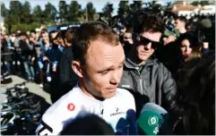  ??  ?? – Jeg ved, at jeg ikke har gjort noget forkert, og det er min intention at bevise det, lød det fra Chris Froome.