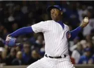  ?? DAVID J. PHILLIP/THE ASSOCIATED PRESS ?? Cubs closer Aroldis Chapman came on in the seventh inning and racked up the final eight outs in the Game 5 win, allowing just one hit while fanning four.