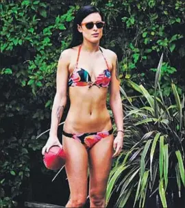  ?? RUMER WILLIS/INSTAGRAM / LV ?? Rumer, escanyolid­a i flamant campiona de ball