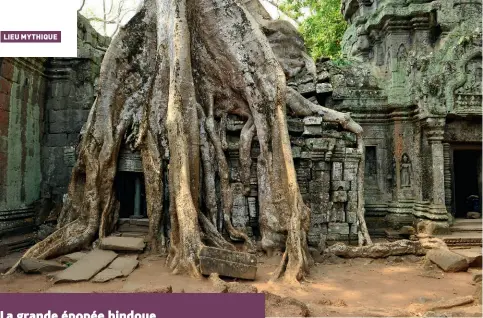  ??  ?? Le temple Ta Prohm, étranglé par les racines d’un fromager.