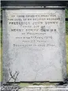  ?? PHOTO: SUPPLIED ?? Fred Bunny’s headstone at the St Bathans Catholic cemetery. His widow, Mary, married John Ewing and so her name was never to appear on Fred’s memorial.