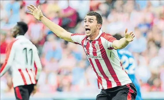  ?? FOTO: JUAN ECHEVERRÍA ?? Lo ha jugado todo Aymeric Laporte ha disputado los 540 minutos de los seis partidos oficiales que ha tenido el Athletic en este arranque de la temporada