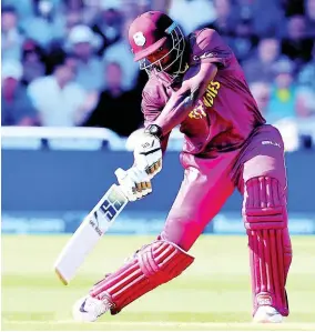  ?? AP ?? West Indies’ Andre Russell bats during the Cricket World Cup.