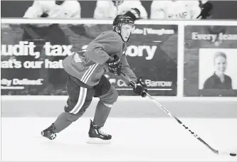  ?? RENE JOHNSTON TORONTO STAR ?? Connor McDavid tunes up against fellow pros Monday before NHL teams start their training camps.