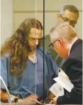  ?? (Beth Nakamura/Reuters) ?? A CONVICTED FELON, Jeremy Christian, 35, accused of fatally stabbings two Good Samaritans who tried to stop Christian from harassing a pair of women who appeared to be Muslim, appears in Multnomah County Circuit Court in Portland, Oregon Tuesday.