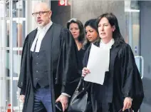  ?? JOHN MAHONEY/FILES ?? Crown prosecutor Nicole Martineau, right, said in court that it wasn’t the custom for politician­s to meet with entreprene­urs during a contract bid because it violates the principle of confidenti­ality.