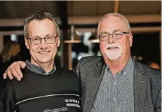  ?? RP-FOTO: MARKUS VAN OFFERN ?? Neuer Vorsitzend­er ist Jaspar Brinkmann (rechts) mit dem neuen Kassenwart Georg Born.