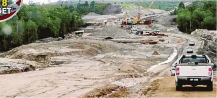  ?? FILE PIC ?? A section of the Pan Borneo Highway under constructi­on.