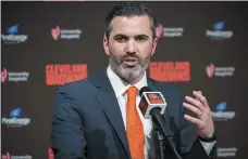  ?? PHIL LONG — THE ASSOCIATED PRESS ?? New Browns coach Kevin Stefanski is leading meetings and preparing for offseason workouts from his home in Minnesota.