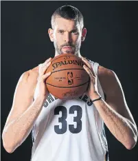  ?? JOE MURPHY NBAE/GETTY IMAGES ?? Marc Gasol can make his debut against the Knicks on Saturday if the players traded to the Grizzlies have had their medicals.