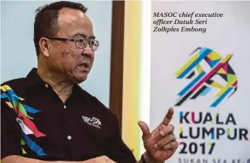  ??  ?? MASOC chief executive officer Datuk Seri Zolkples Embong