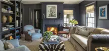  ?? NICK JOHNSON ?? Interior designer Thom Filicia updated this mantel by painting it the same color as the walls.