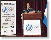  ?? FOTOS: EDUARDO LERKE. ?? EL AÑO DEL G20. Agustino Fontevecch­ia, Director Ejecutivo de Editorial Perfil, tuvo a su cargo el cierre de la cuarta entrega del ciclo organizado por NOTICIAS, junto a la Fundación Embajada Abierta y a la Universida­d Argentina de la Empresa.
