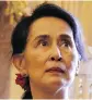  ??  ?? Aung San Suu Kyi