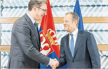  ??  ?? Aleksandar Vučić nadao se dobiti jasan vremenski rok u kojem Tusk očekuje da će Srbija završiti pregovore i postati punopravna članica EU