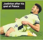  ??  ?? Joelinton after his goal at Palace