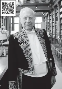  ?? FOTO: EFE ?? El autor hispanoper­uano, Mario Vargas Llosa, se integra a la Academia Francesa.