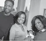  ?? /INSTAGRAM ?? Dwyane Wade and wife Gabrielle Union will appear with Oprah Winfrey to discuss their newborn on Dec. 8 at 8 p.m. on the OWN network.