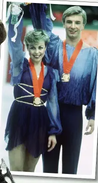  ?? Pictures: GETTY & ITV ?? Blade stunner...the pair win Olympic gold in 1984 with Bolero routine and flanked by judges John Barrowman and Ashley Banjo, below