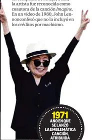  ??  ?? AÑO EN QUE SE LANZÓ LA EMBLEMÁTIC­A CANCIÓN, ATRIBUIDA AL EX BEATLE