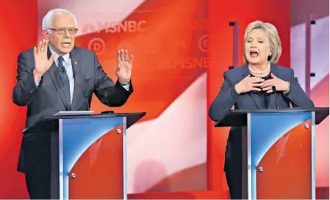  ??  ?? Bernie Sanders has surged ahead of Hillary Clinton in New Hampshire