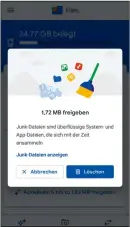  ??  ?? Tipp 1: Die App Google Files spürt über üssige Dateien auf und löscht sie auf Wunsch.