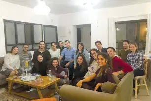  ?? (Courtesy) ?? DEPUTY FOREIGN MINISTER Tzipi Hotovely (second row center) meets with American lone soldiers at Kibbutz Magen on Thursday.