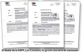  ?? FOTOS: EL HERALDO ?? El titular de la SAPP, Leo Castellón, ha girado una serie de memorandos solicitand­o las auditorías.