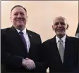  ?? ANDREW CABALLERO-REYNOLDS PHOTO VIA AP ?? Secretary of State Mike Pompeo joins Afghan President Ashraf Ghani in February.