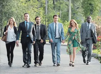  ?? KYLE KAPLAN
WARNER BROS. PICTURES ?? Annabelle Wallis, Jon Hamm, Jake Johnson, Ed Helms, Isla Fisher and Hannibal Buress in "Tag."