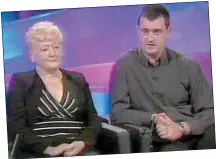  ??  ?? Brazen: Joe O’Reilly with Mrs Callaly on the Late Late