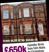  ??  ?? Family firm £650k has ten flats in Urmston