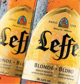  ?? SHUTTERSTO­CK ?? Leffe y Julier, las cervezas de la empresa con mayores ventas.