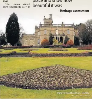  ??  ?? Park Howard Mansion, Llanelli. Picture: Jeff Connell