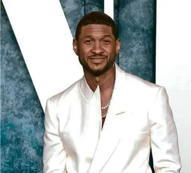 ?? JON KOPALOFF/GETTY IMAGES FOR VANITY FAIR/FILE ?? Usher is the headliner of “the Apple Music Super Bowl LVII Halftime Show.”