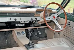  ??  ?? The interior is like new in this 1963 Ford Cortina 1500 GT.