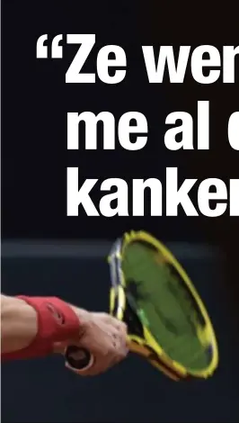  ?? FOTO PHOTO NEWS ?? Tennisser Kimmer Coppejans: “Na zowat de helft van mijn matchen waarin ik na een spannende strijd verlies, krijg ik dergelijke haatboodsc­happen via sociale media.”