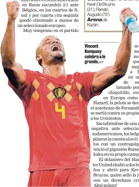  ?? AFP ?? Vincent Kompany celebra a lo grande.