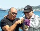  ??  ?? Grandi vecchi Ieri Quincy Jones all’arrivo a Ischia con Tony Renis