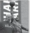  ?? AP/JULIE BENNETT ?? Former Auburn basketball great Charles Barkley was honored during a statue dedication ceremony before the Iron Bowl on Saturday.