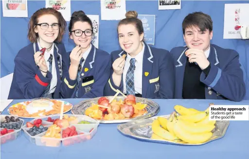  ??  ?? Healthy approach Students get a taste of the good life