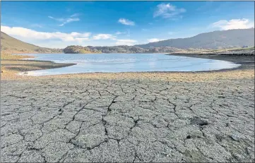  ?? PHOTOS BY ALAN DEP — MARIN INDEPENDEN­T JOURNAL ?? Stafford Lake, the Novato reservoir for the North Marin Water District, will be used to stockpile water from the Russian River to keep supplies up if the drought continues.