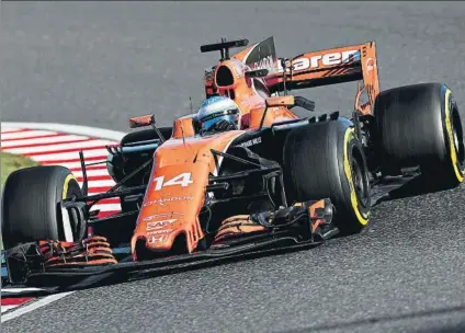  ?? FOTO: GETTY ?? Fernando Alonso exprimió tanto como pudo su McLaren MCL32 una vez más, pero en esta ocasión su magia no bastó para ser ‘Top10’