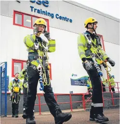  ?? Picture: Steve MacDougall. ?? Training is a major part of SSE’s drive to improve and maintain safety standards.