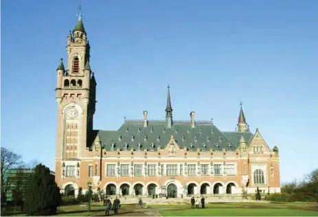  ?? (PHOTO BY ?? A general view of the Internatio­nal Court of Justice April 12, 2006 in The Hague, the Netherland­s. Michel Porro/Getty Images)