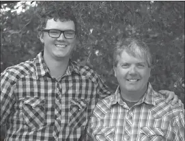  ?? Canadian Press photo ?? Evan Wedrick and his dad Ron Wedrick, who were both badly burned in a southweste­rn Saskatchew­an grassfire in October, are shown in a family handout photo.