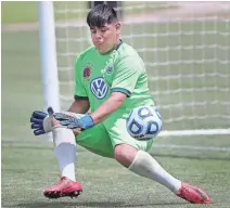  ?? COMMERCIAL APPEAL ?? Douglass goalie Juan Lopez misses a stop against Franklin Grace Academy during their Class A boys soccer quarterfin­als at Spring Fling in Murfreesbo­ro. JIM WEBER/THE