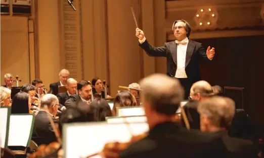  ?? TODD ROSENBERG PHOTOGRAPH­Y ?? Riccardo Muti returns for his final season as music director with the Chicago Symphony Orchestra on Sept. 22.